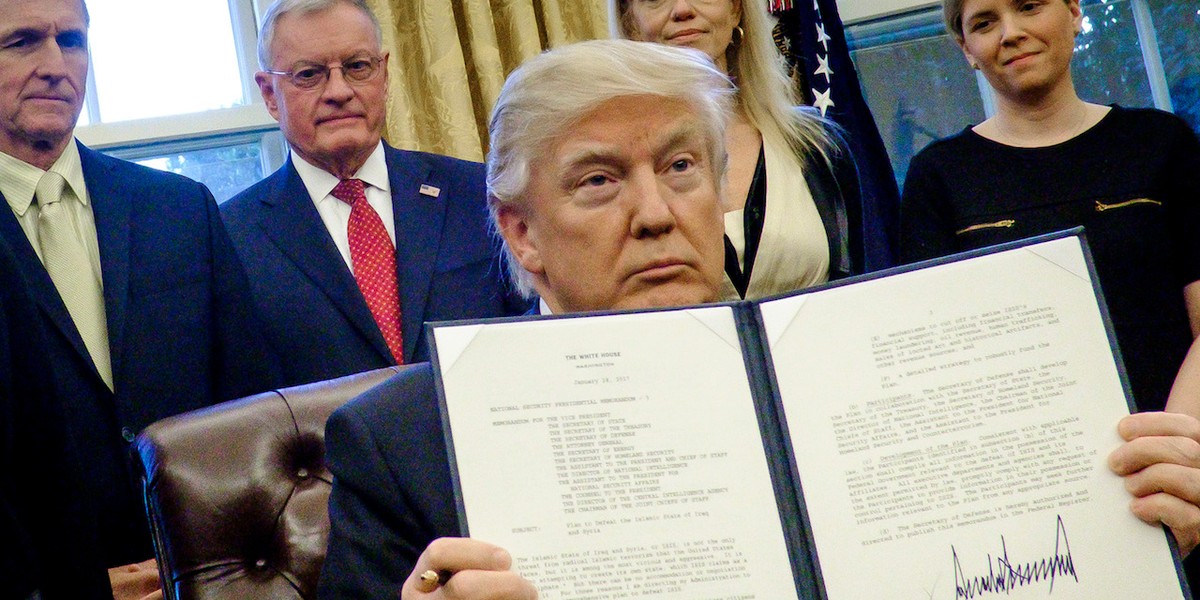 What Trump's executive orders in his first 100 days were actually about