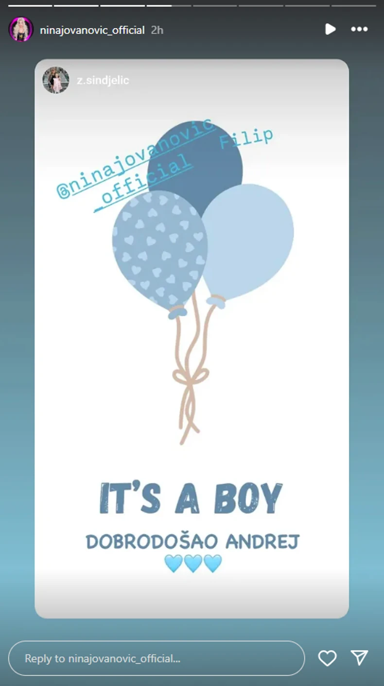 Pevačica Nina Jovanović dobila sina