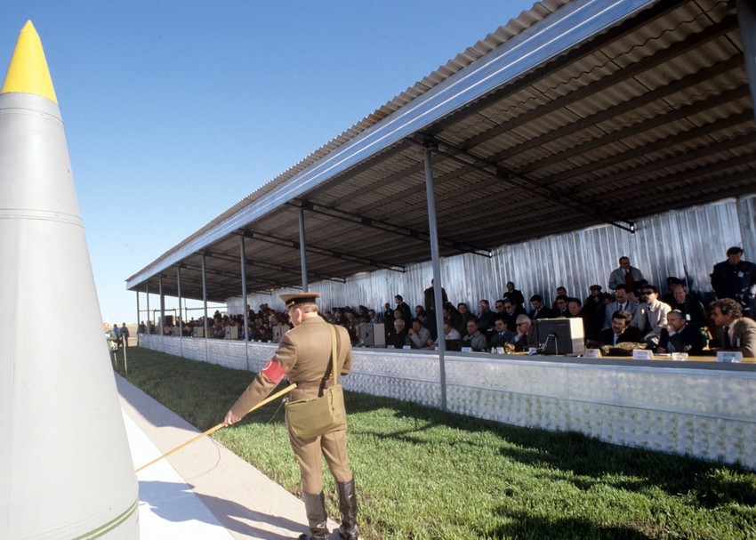 Demonstracija hemijske municije u Šihanjiju 1. oktobra 1987.
