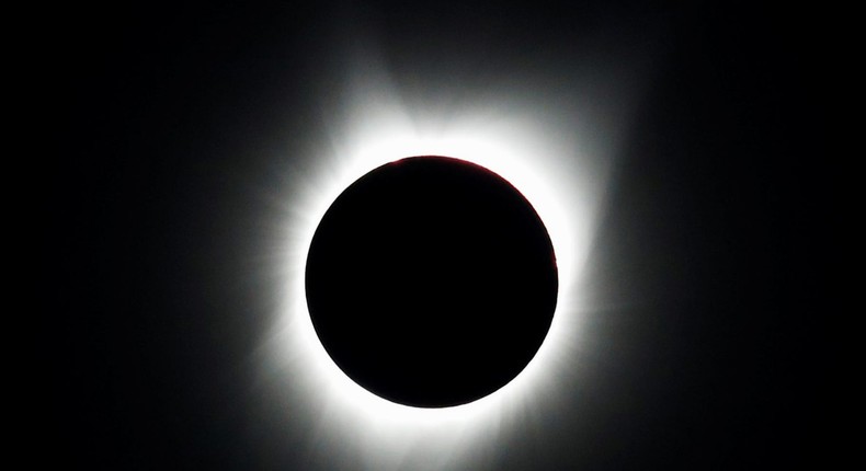 A total solar eclipse is photographed from  the John Day Fossil Beds National Monument, near Mitchell, Oregon.REUTERS/Adrees Latif