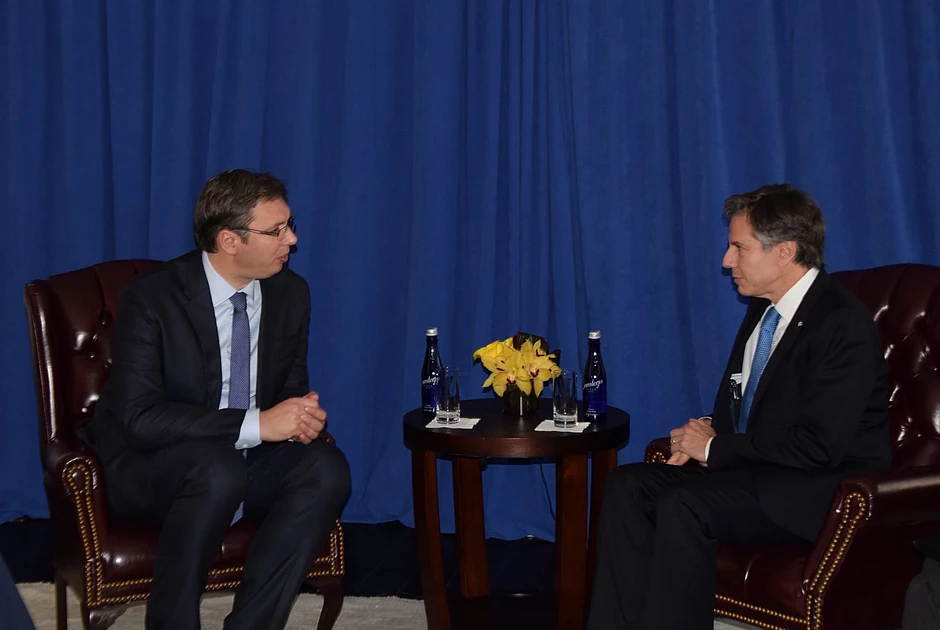 Aleksandar Vučić i Entoni Blinken