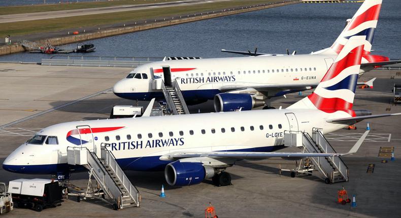 British Airways Embraer Airbus