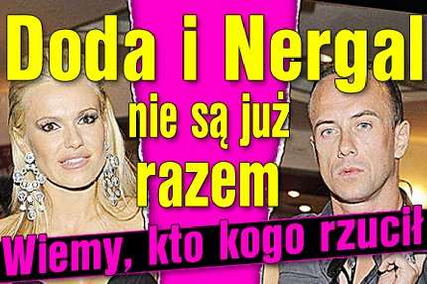 Nergal nie jest już z Dodą. To koniec !