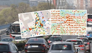 Mapa saobraćajnih nezgoda u Beogradu kombo
