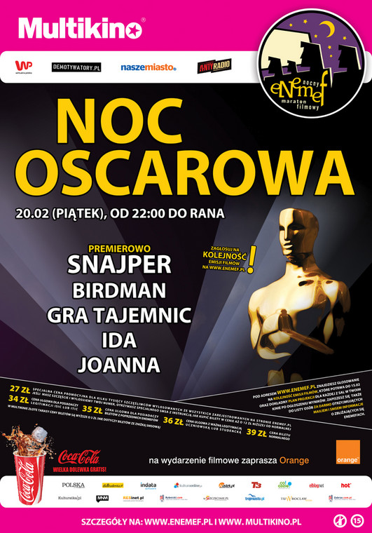 ENEMEF Noc Oscarowa - plakat