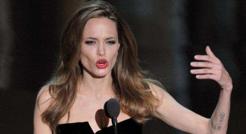 Angelina Jolie looking skinny at the Oscars