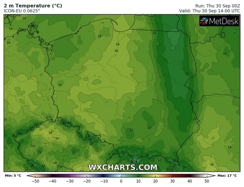 Temperatura wszędzie spadnie wyraźnie poniżej 20 st. C