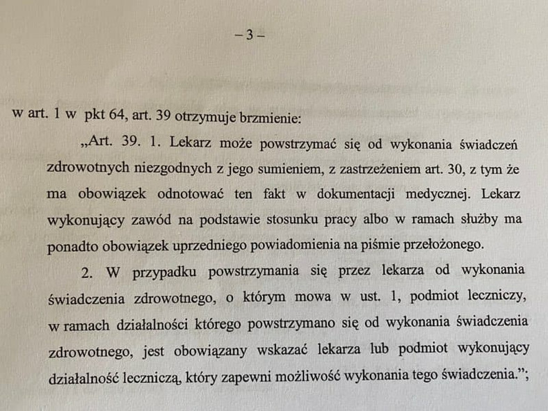 Poprawka zaproponowana przez KO i Lewicę