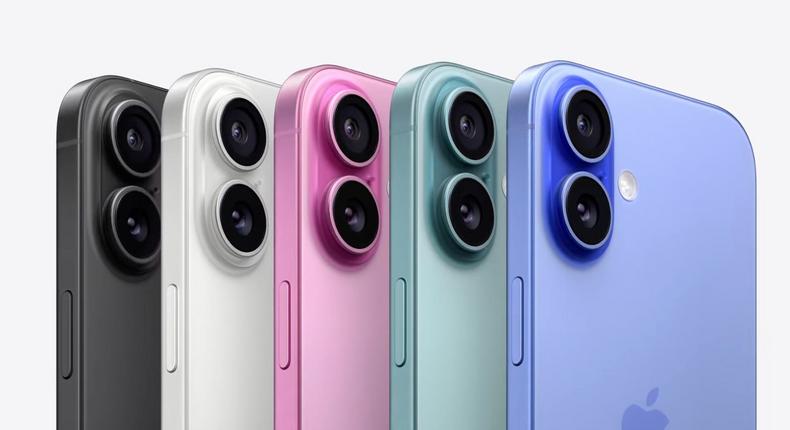 The iPhone 16 comes in brand-new colors.