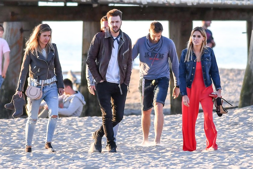 Joanna Koroniewska, Grzegorz Hyży, Maciej Dowbor, Agnieszka Hyży plaży