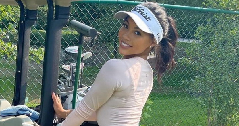 W takim stroju wyszła grać w golfa. Wszyscy patrzą tylko na jedno. A to i tak jej "grzeczne" wydanie 