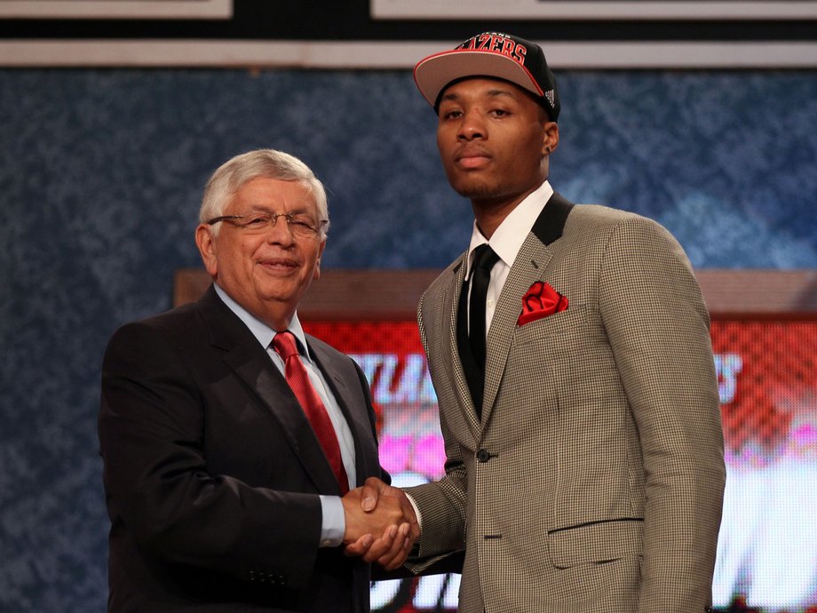 Damian Lillard was drafted sixth by the Portland Trail Blazers.