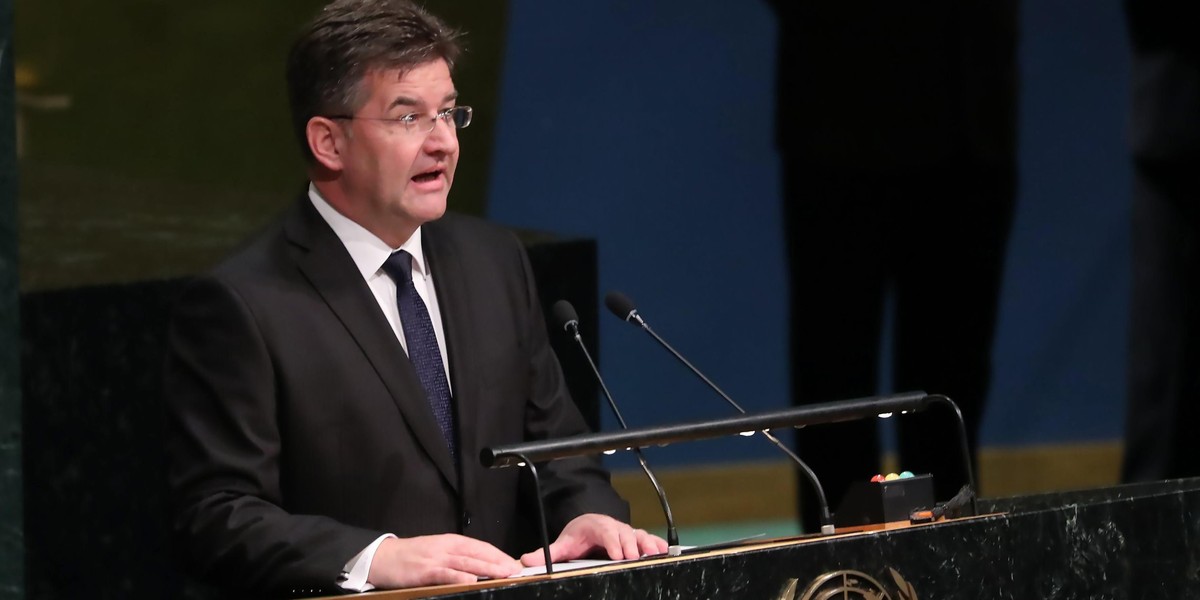 Slovak Foreign and European Affairs Minister Miroslav Lajcak address the General Assembly after being named President of the General Assembly for the seventy-second session