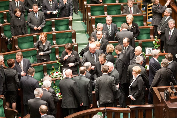 Pożegnanie ofiar katastrofy w Smoleńsku w Sejmie RP