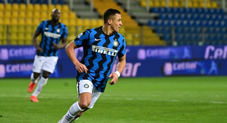 Chilean forward Alexis Sanchez scored his first brace for Inter Milan.