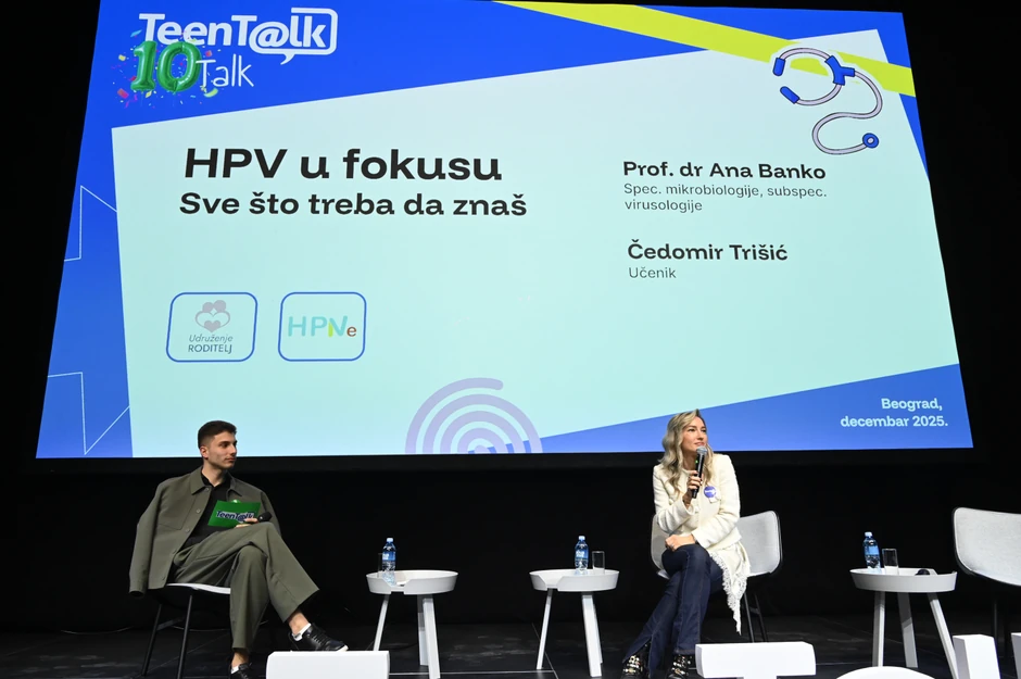 Učesnici panela HPV u fokusu-šta sve treba da znaš, dr Ana Banko, Čedomir Trišić