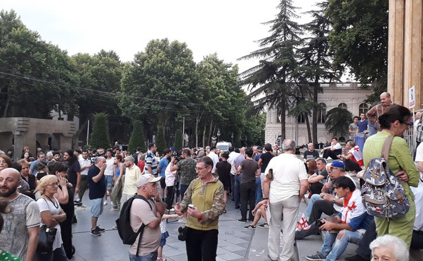 Protest w Tbilisi Fot. Karolina Baca-Pogorzelska i Michał Potocki