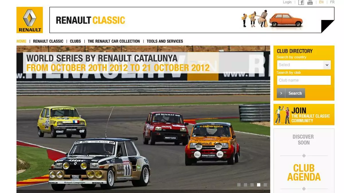 Strona internetowa dla miłośniików Renault  