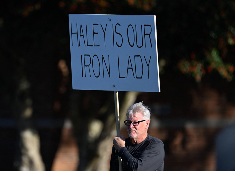 "Haley to nasza Żelazna Dama". Conway, Karolina Południowa, 28 stycznia 2024 r.