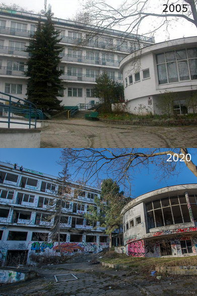 Sanatorium w Gdyni Orłowie - porównanie zdjęć
