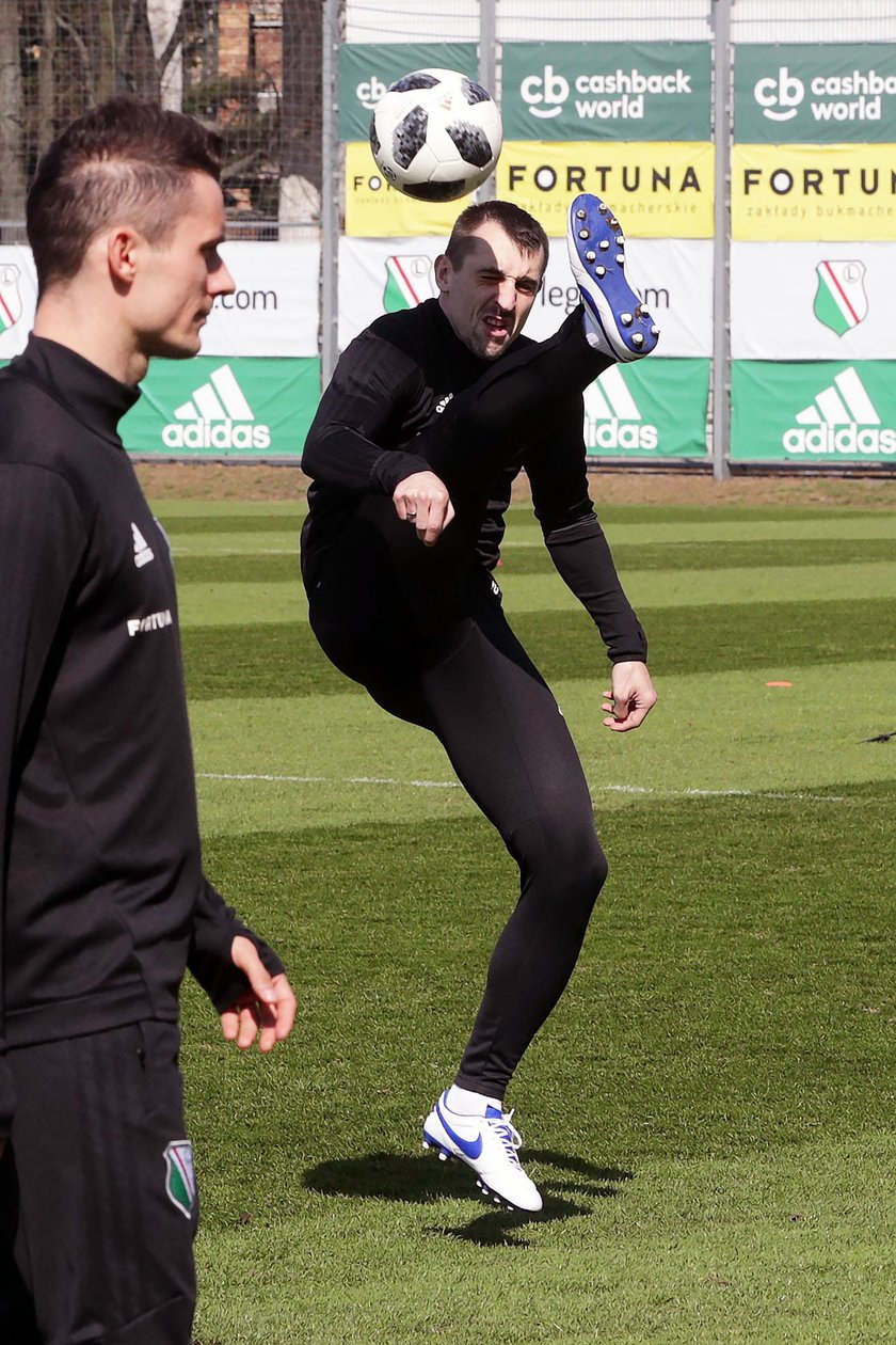 Pilka nozna. Ekstraklasa. Legia Warszawa. Trening. 05.04.2018