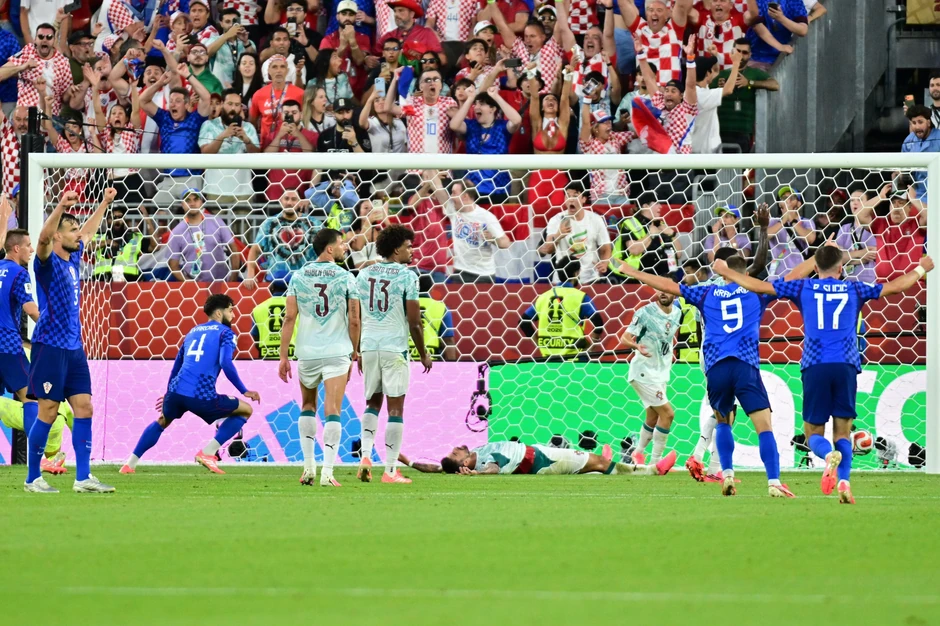 Trenutak kada je Gvardiol dao gol za 2:2, ali je potom poništen | Foto: EDUARDO LIMA/EPA/Shutterstock