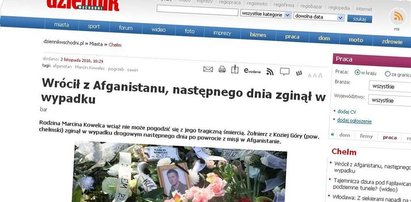 Wrócił z Afganistanu. Zginął na polskiej drodze