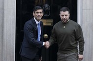 Rishi Sunak i Wołodymyr Zełenski w Londynie na Downing Street 10