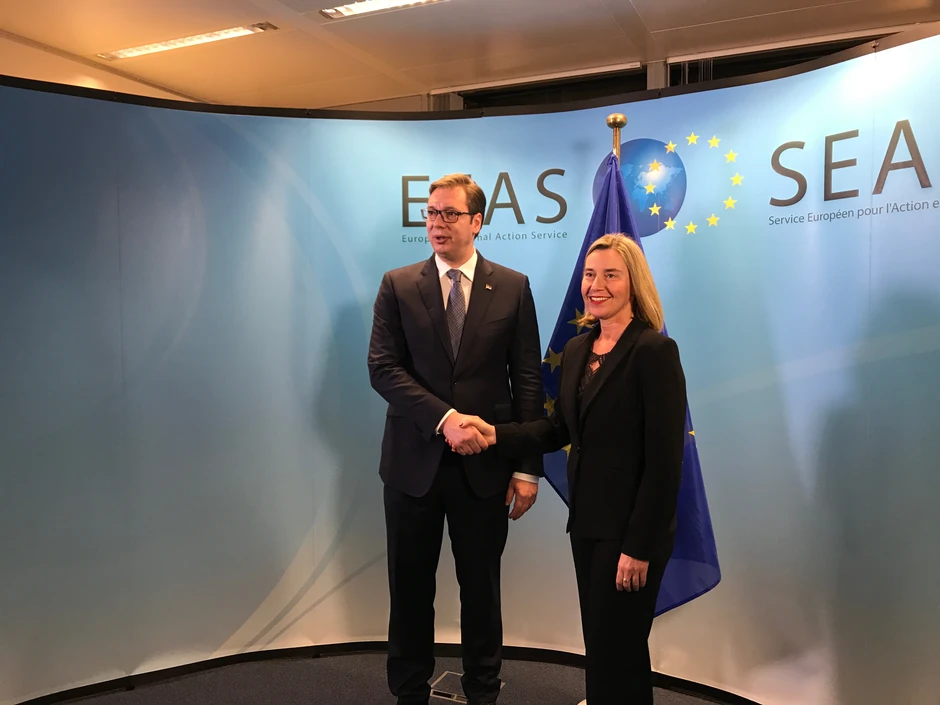 Aleksandar Vučić i Federika Mogerini