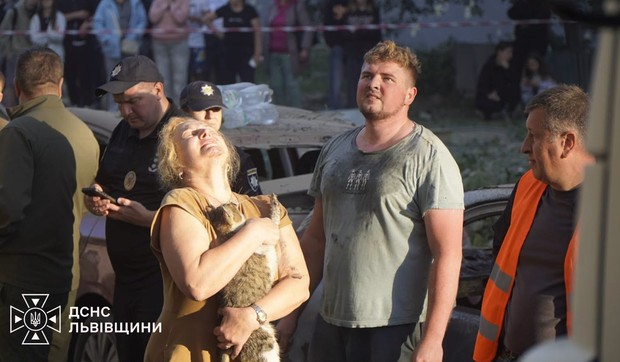 Stanovnici Lavova nakon masovnog ruskog napada, 30 jul 2026