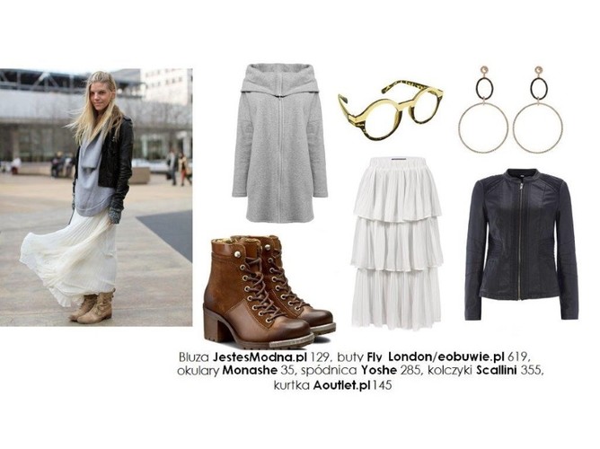 STYLIZACE z plisowaną spódnicą