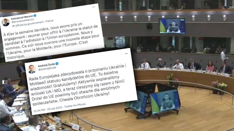 Politycy gratulują Ukrainie i Mołdawii