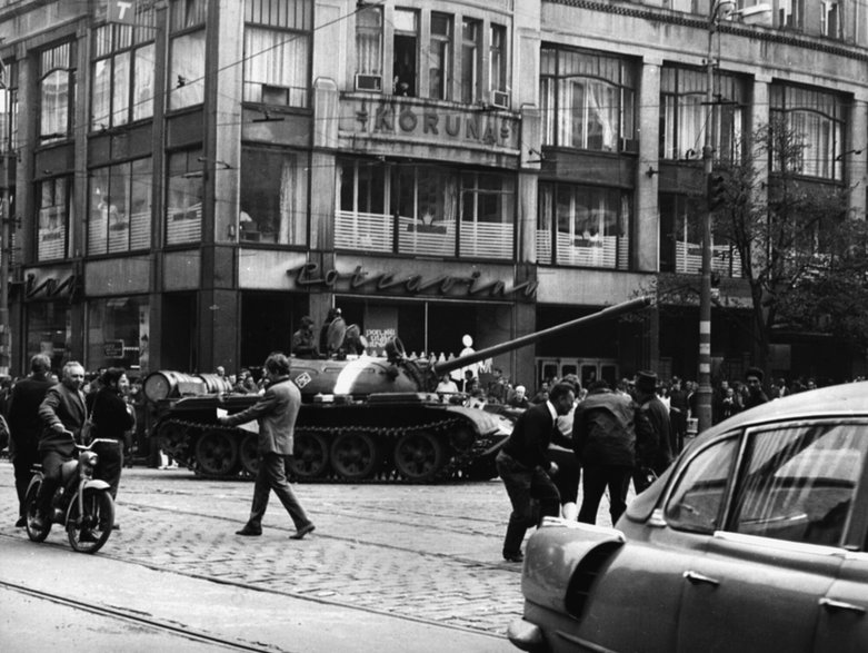 Plac Wacława 21 sierpnia 1969 r. 