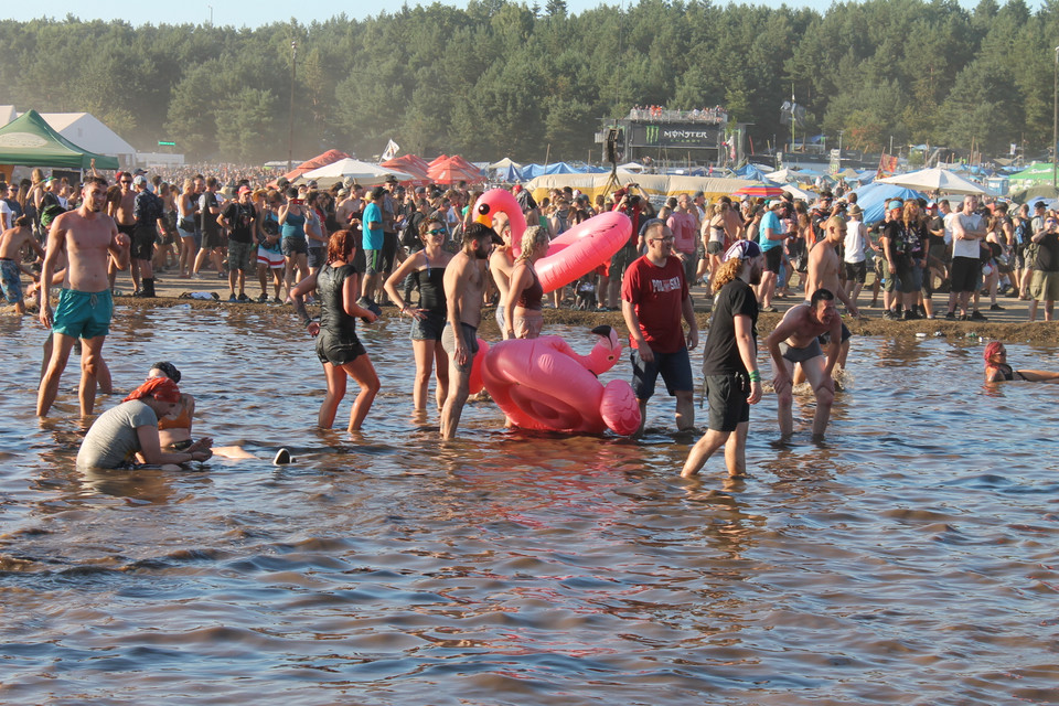 Pol'and'Rock Festival 2018: błotne kąpiele pod "grzybkiem"