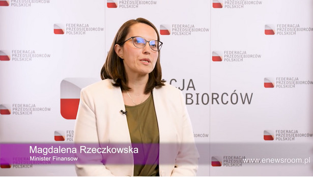 Minister Finansów Magdalena Rzeczkowska podczas Kongresu Federacji Przedsiębiorców Polskich (FPP) "Dialog o gospodarce"