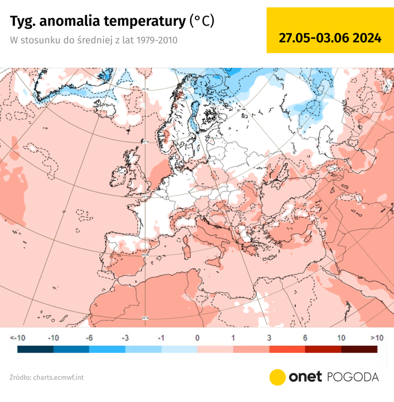 Przełom maja i czerwca ma przynieść temperatury nieco wyższe od normy