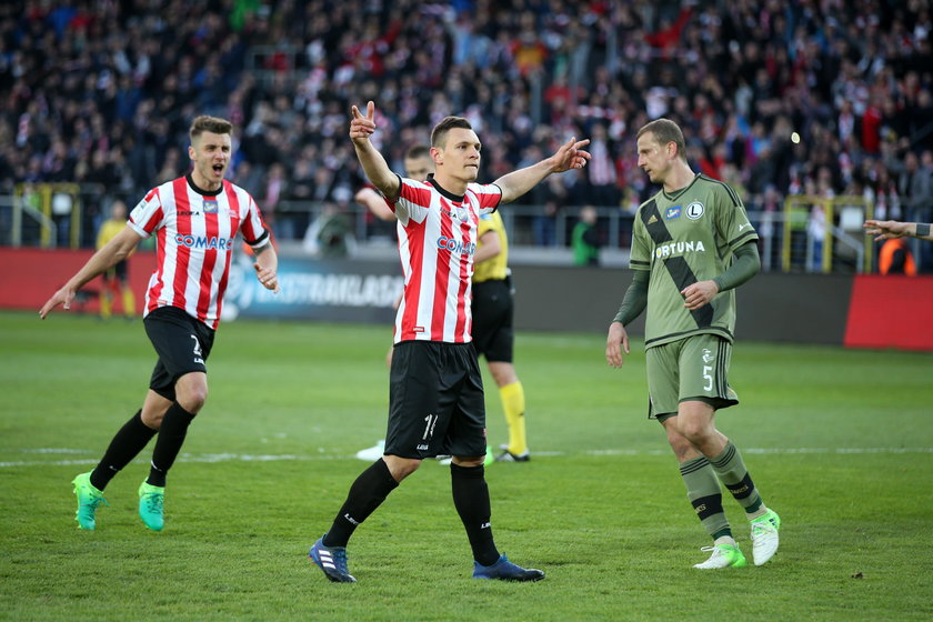 Pilka nozna. Ekstraklasa. Cracovia Krakow - Legia Warszawa. 22.04.2017