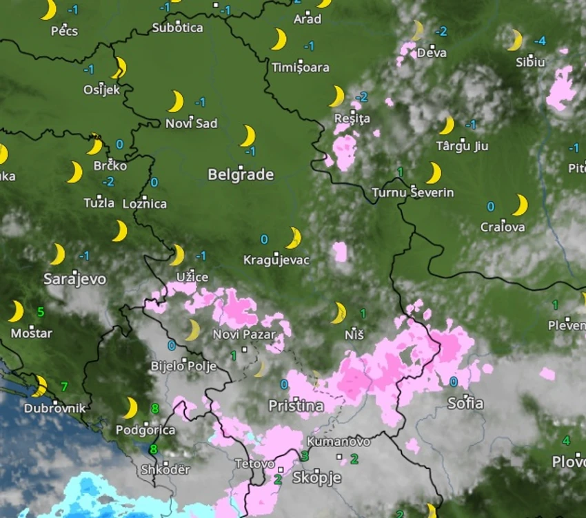 pljusak snega u 19 h