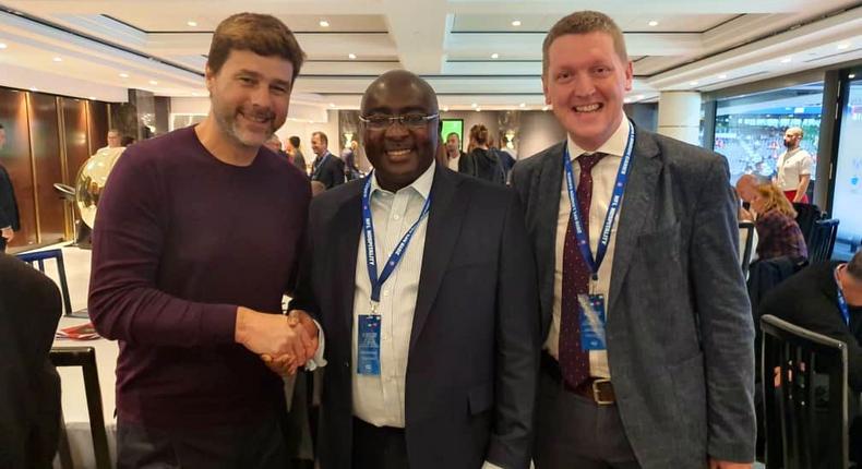 Dr. Bawumia meets Tottenham boss Pochettino in London