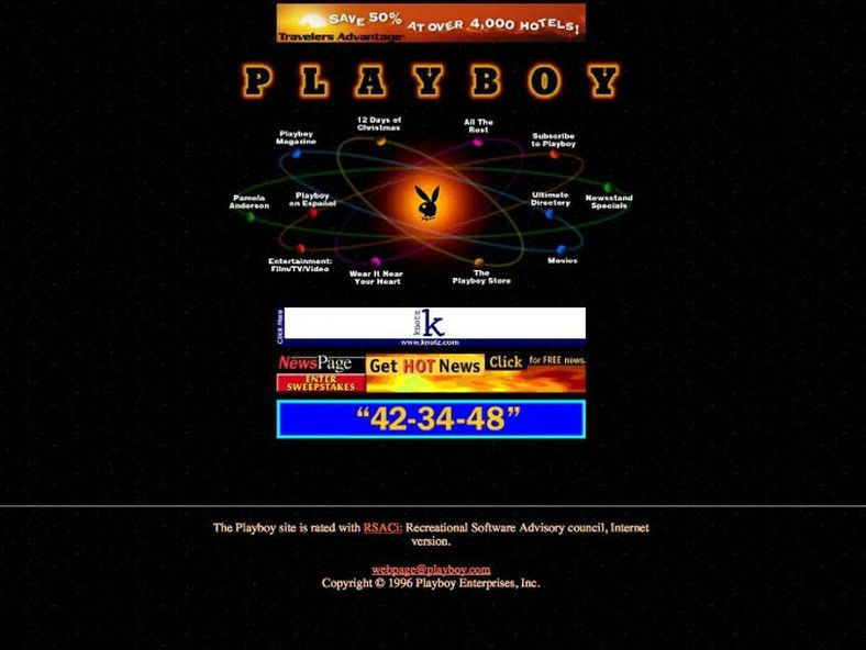 Znane strony dawniej i dziś - Playboy z 1996 roku