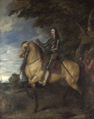Karol I Stuart, portret konny (domena publiczna).