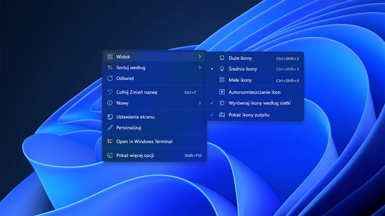 Nowoczesne menu kontekstowe w Windows 11