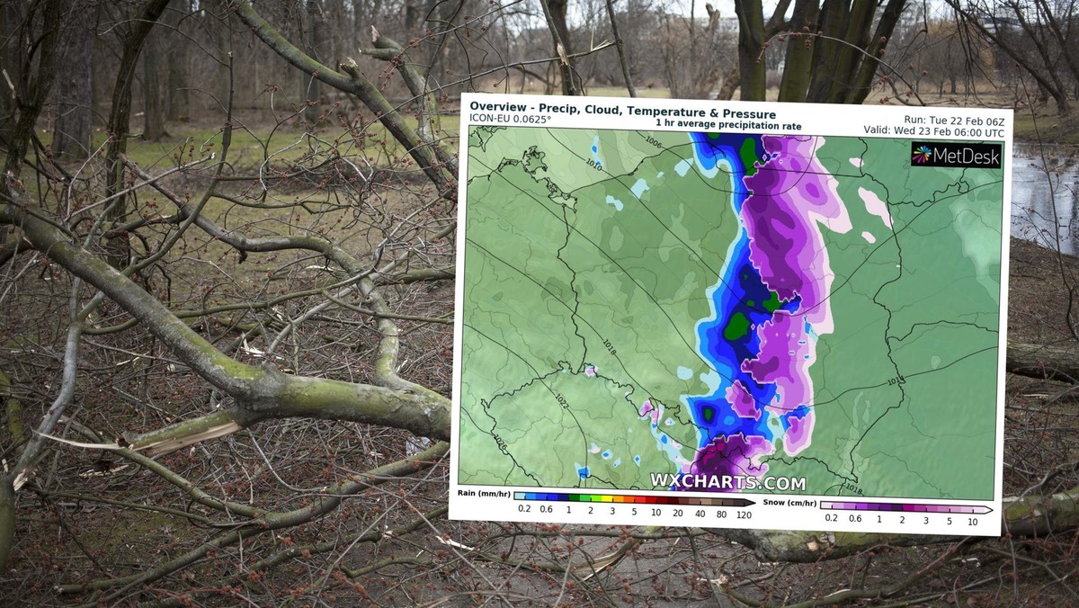 Prognoza pogody na środę, 23 lutego. Wraca wichura
