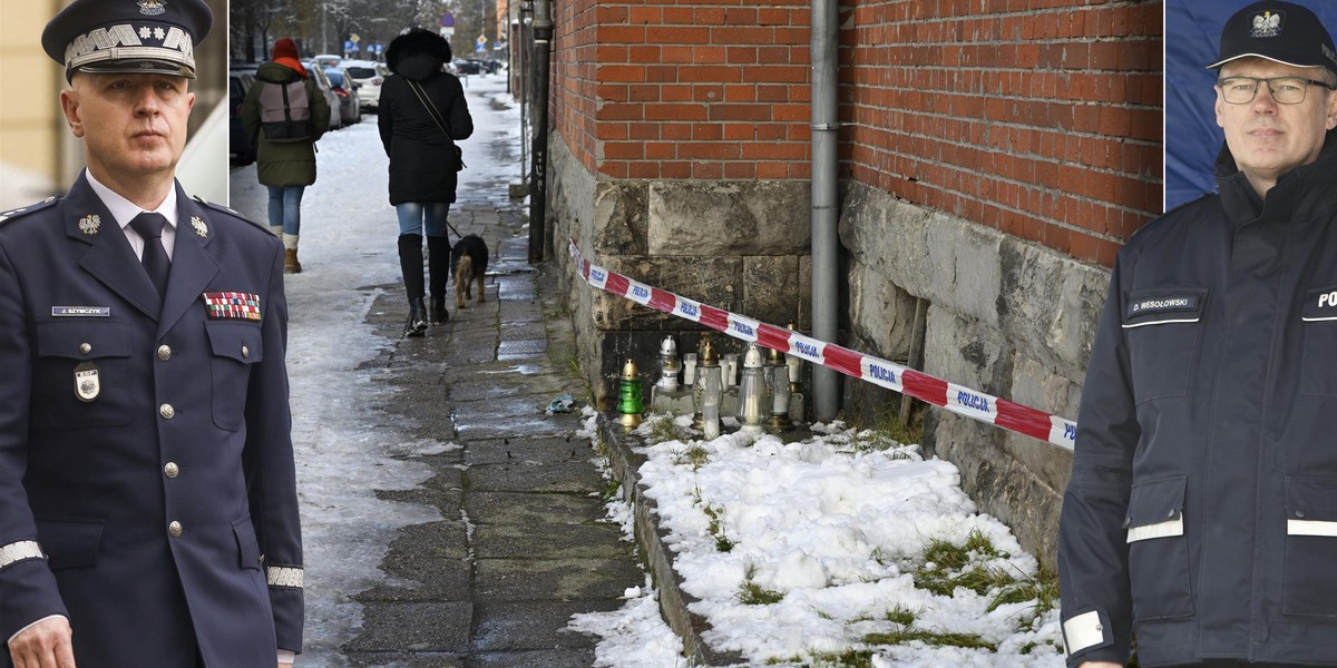 Dwaj policjanci z ranami postrzałowymi trafili do szpitala. Na miejscu po zdarzeniu pojawił się generał Jarosław Szymczyk i generał Dariusz Wesołowski, Komendant Wojewódzki Policji we Wrocławiu.