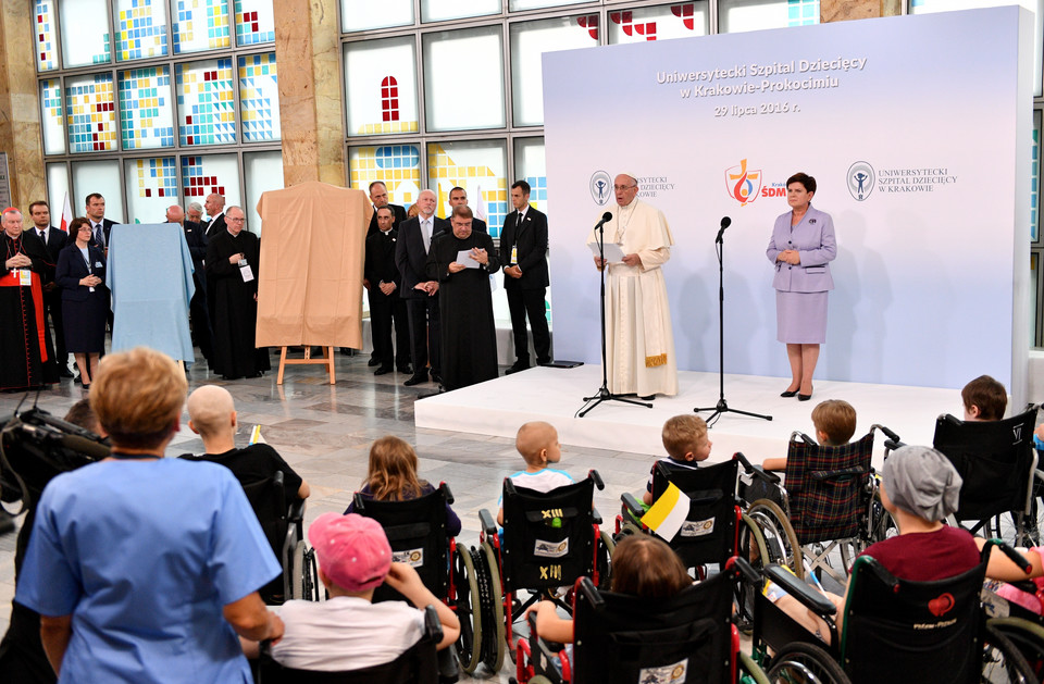 KRAKÓW ŚDM PAPIEŻ FRANCISZEK  (papież Franciszek, Beata Szydło)