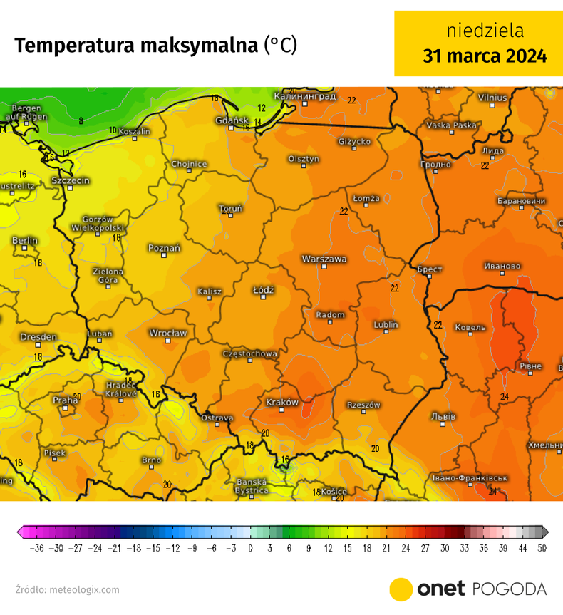 Jedynie nad morzem będzie trochę chłodniej