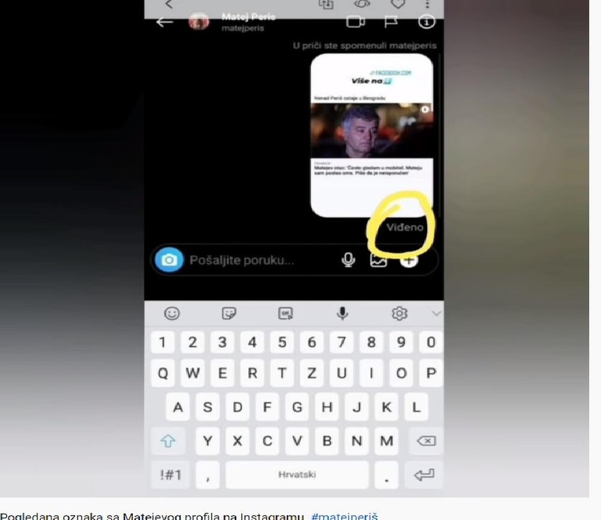 Objava na kojoj je tagovan je pregledana