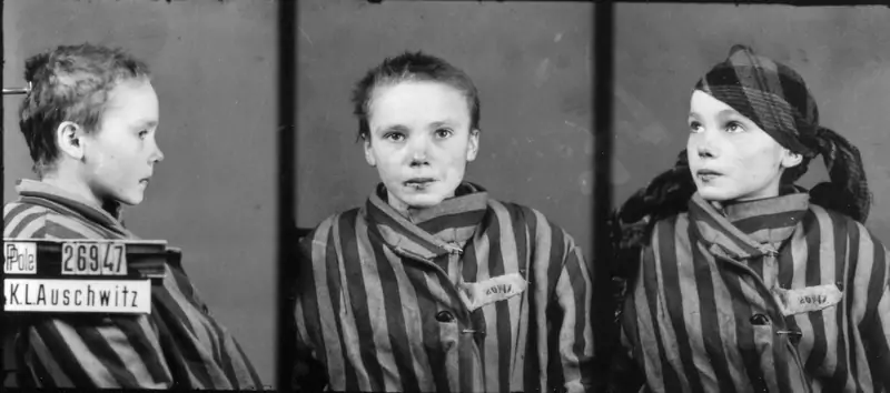 Czeslawa Kwoka w 1942 r. - zdjęcie wykonał Wilhelm Brasse