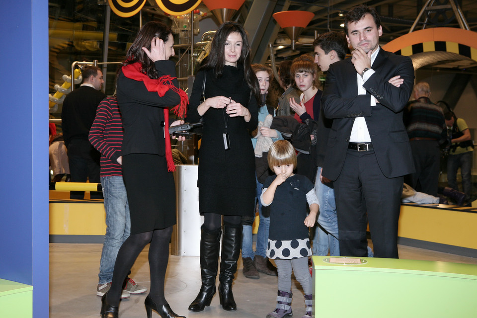 Marta Kaczyńska z rodziną na otwarciu Centrum Nauki Kopernik
