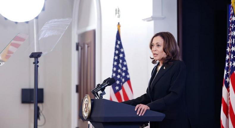 Vice President Kamala Harris has long presented herself as a center-left politician but has gradually shifted her stance toward progressives over time.Anna Moneymaker/Getty Images